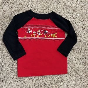 Barely worn 24M Disney Christmas Mickey Mouse & Friends fair-isle sweater